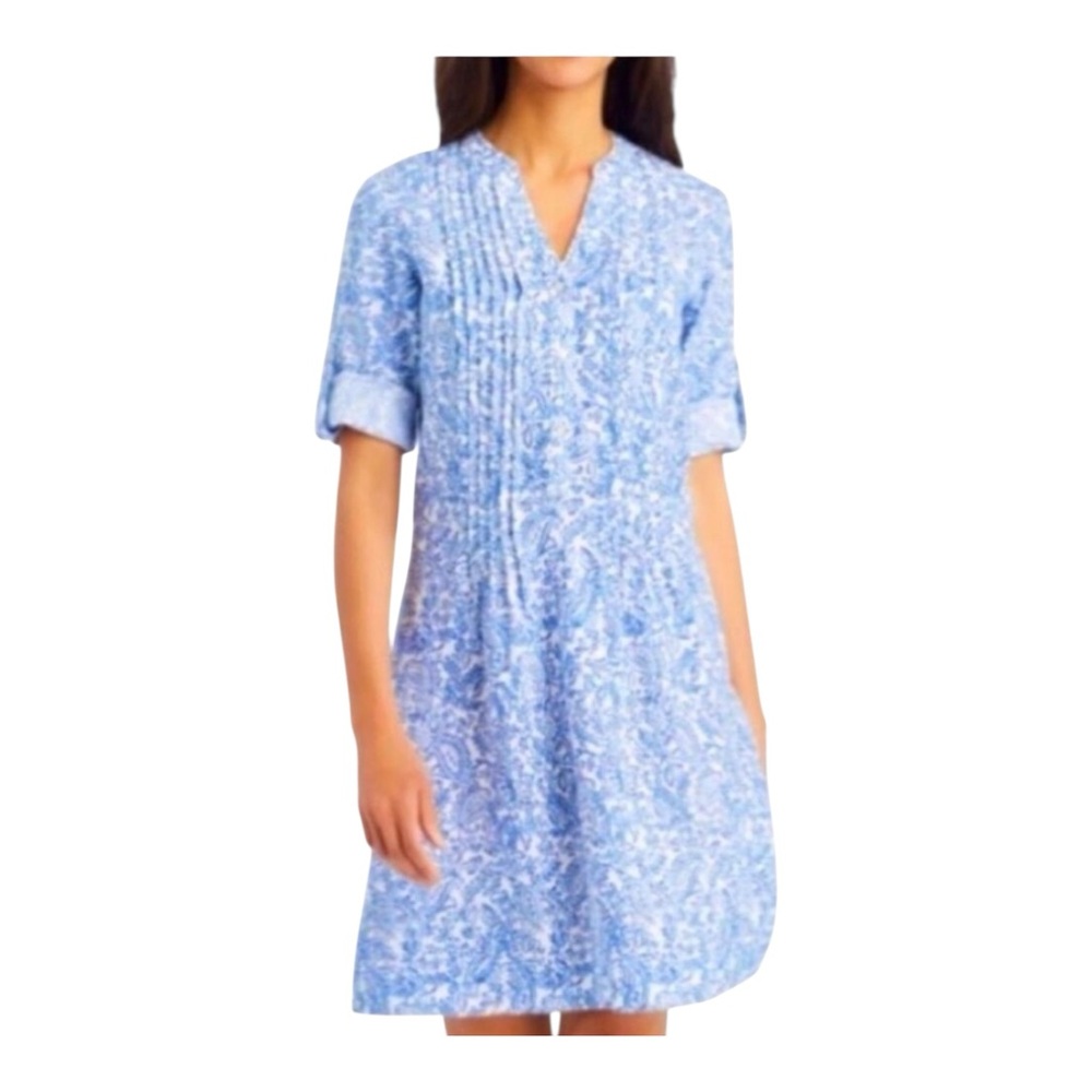 J. McLaughlin Blue Riviera 100% Linen Dress
paisley pintuck Dress size XS - Picture 3 of 9